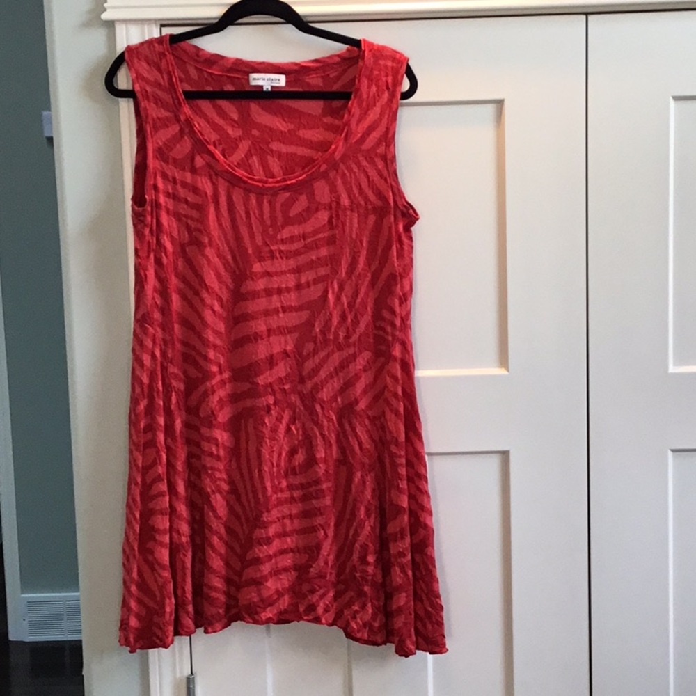 Cute Red Leaf Motif Tunique/Dress